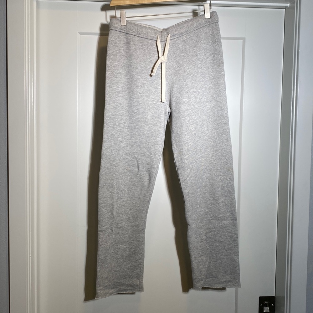 Monrow Grey Cropped Sweatpants, Size Small